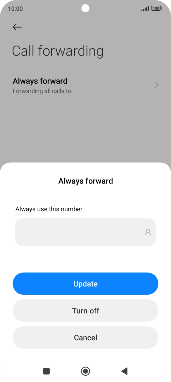 Press Turn off.
