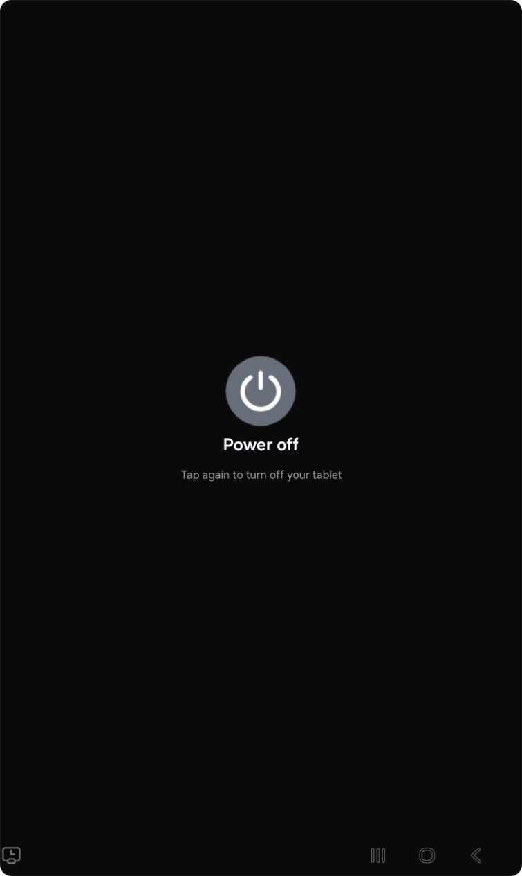 Press Power off.