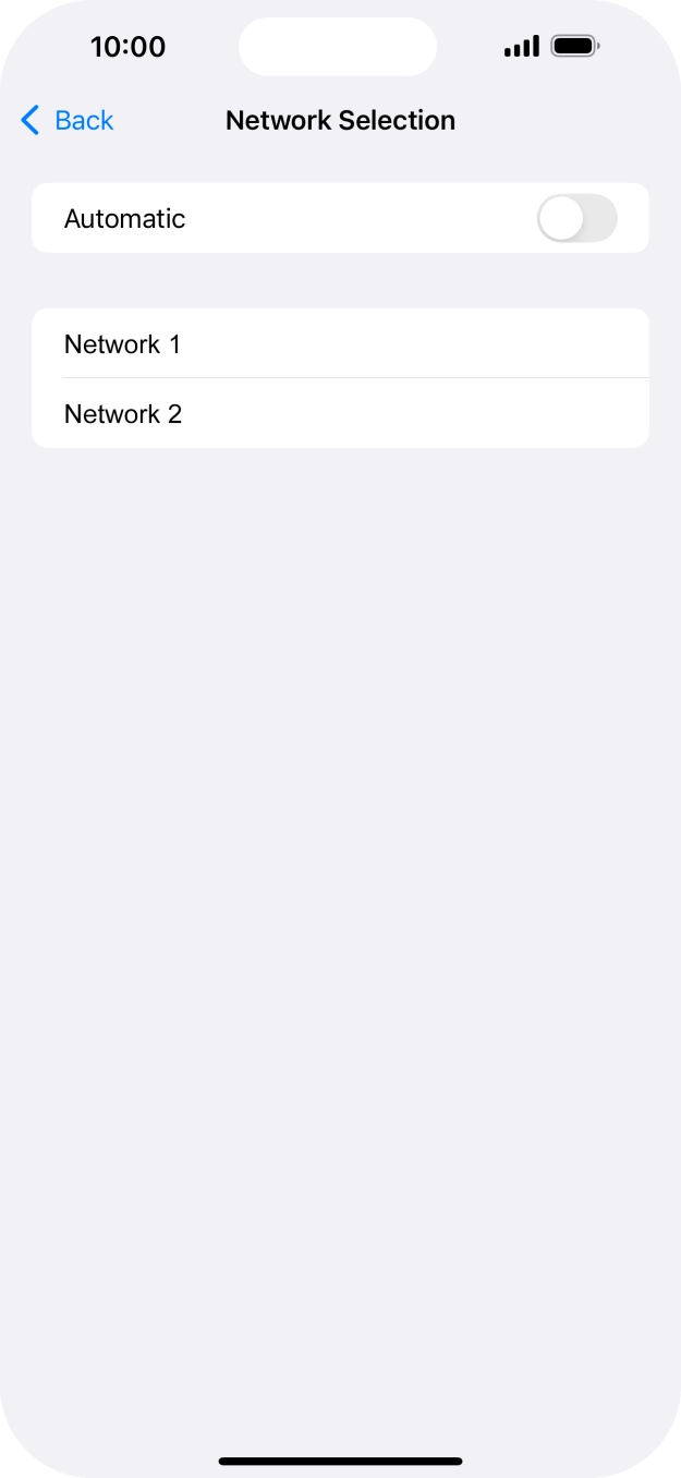 If you turn off the function, press the required network. If you turn off the function, press the required network.