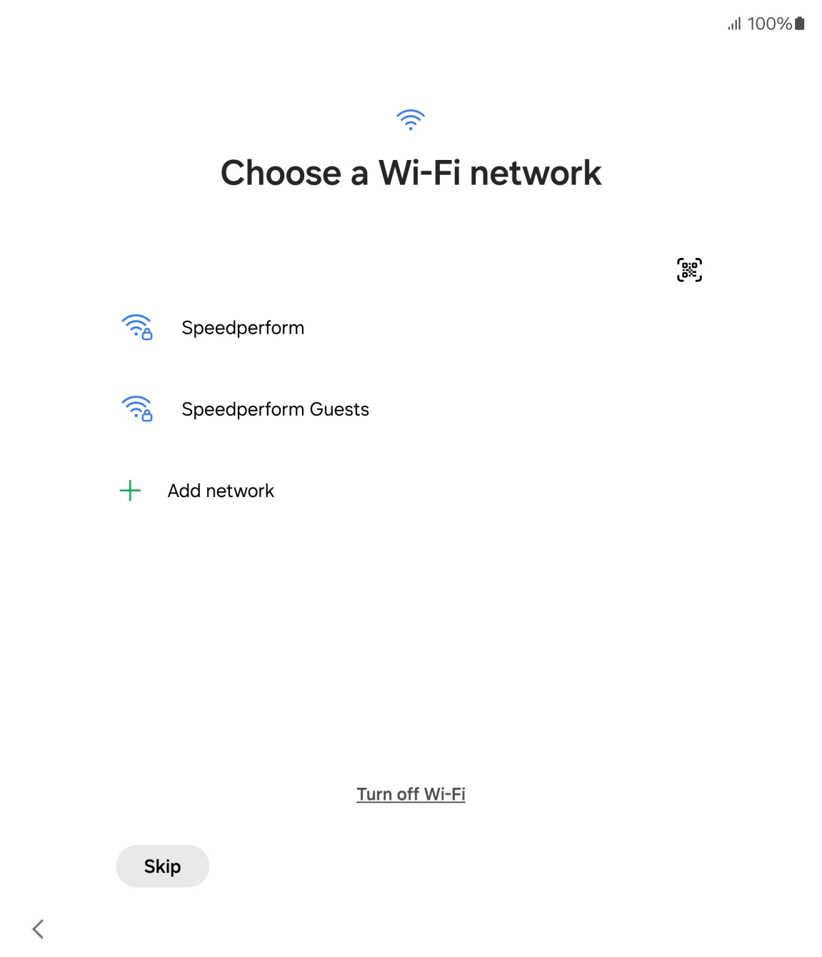 Press the required WiFi network.