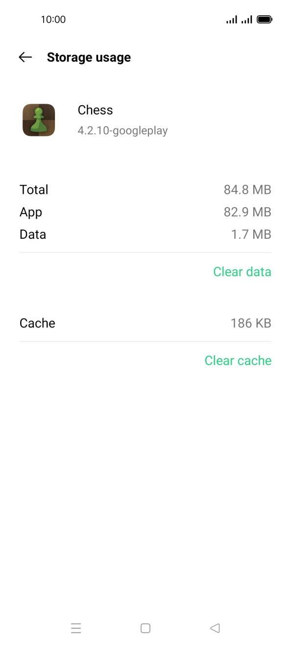 Press Clear cache.