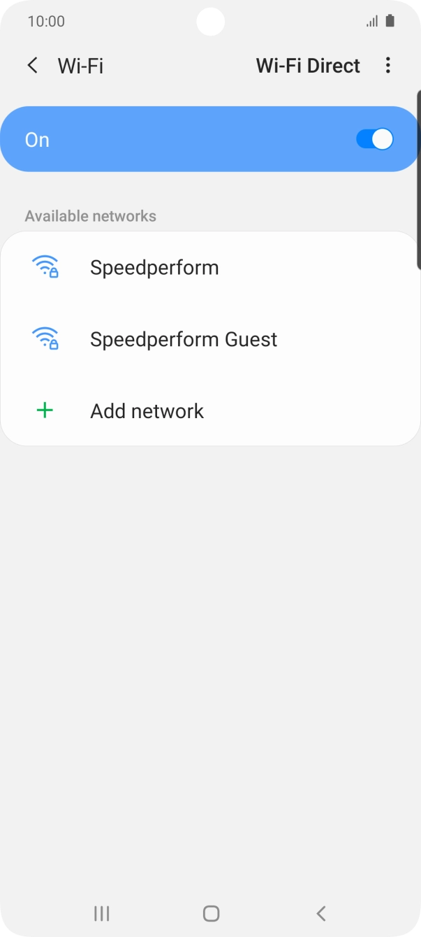 Press the required WiFi network. Press the required WiFi network.