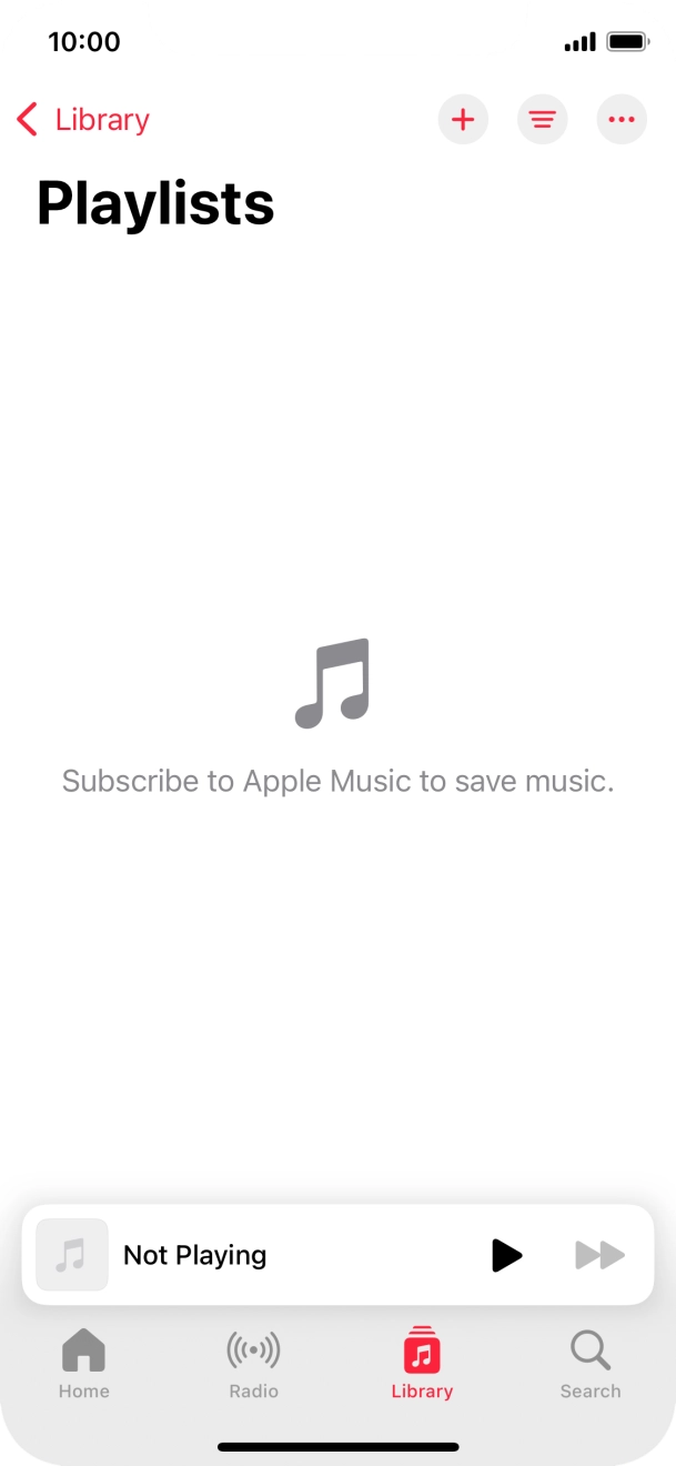Press the new playlist icon. Press the new playlist icon.