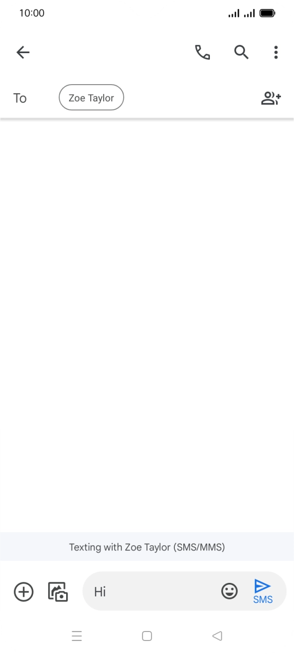 Press the send icon when you've finished your text message. Press the send icon when you've finished your text message.