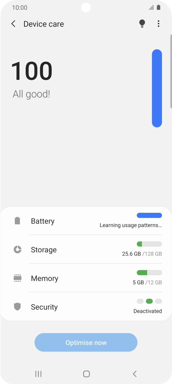 Press Battery.