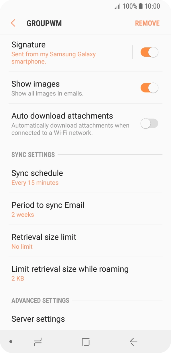 Press Sync schedule. Press Sync schedule.