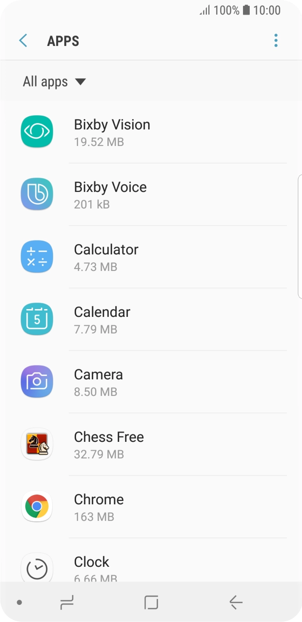 Press the required app.