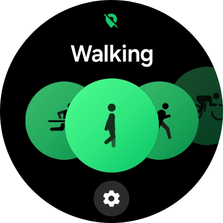 Drag your finger right or left to select the required activity. Drag your finger right or left to select the required activity.