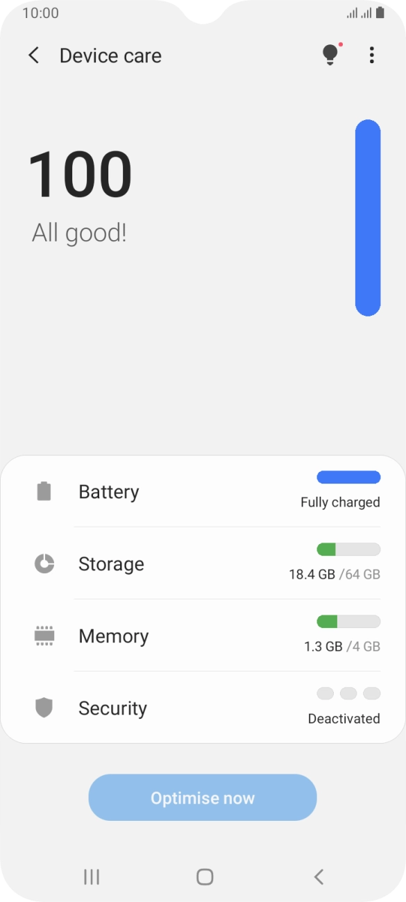 Press Battery.