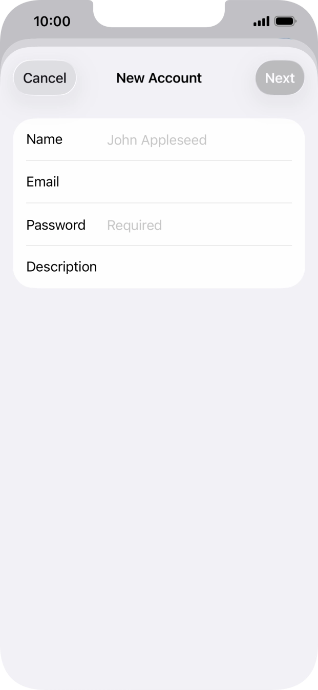 Press Name and key in the required sender name. Press Name and key in the required sender name.