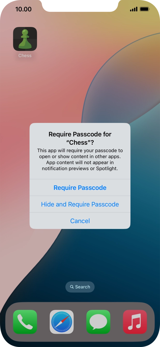 Press Require Passcode.