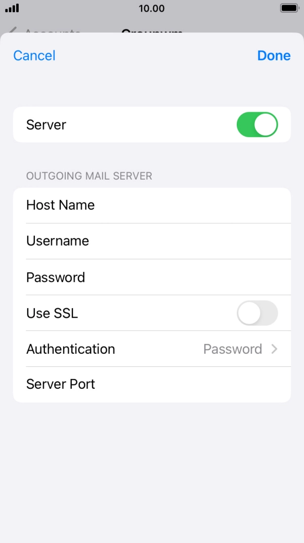 Press Authentication.
