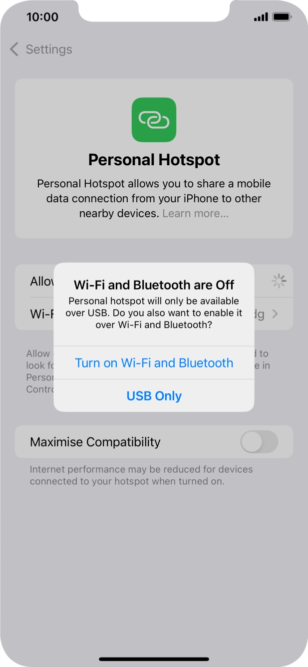 If WiFi is turned off, press Turn on Wi-Fi and Bluetooth.