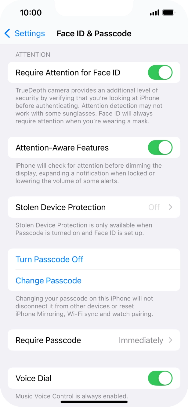 Press Turn Passcode Off and key in the lock code. Press Turn Passcode Off and key in the lock code.