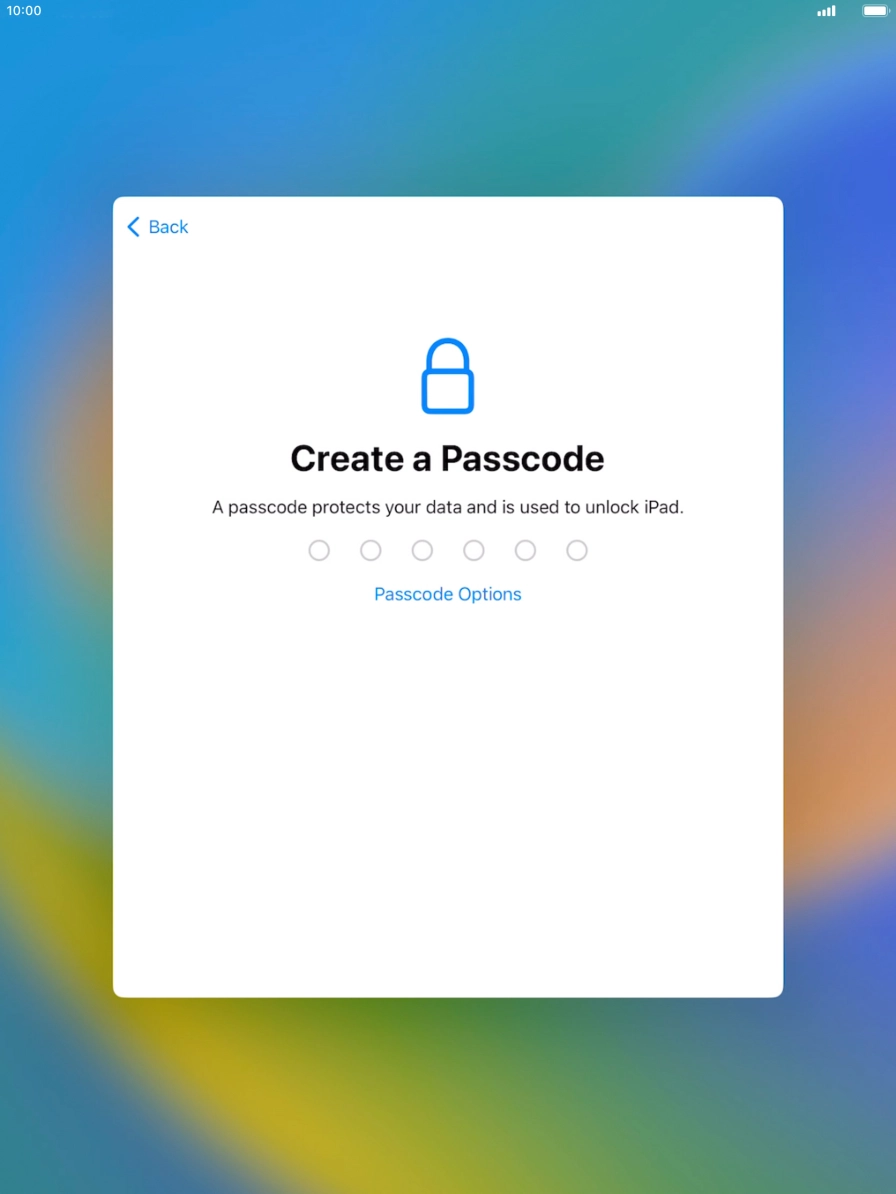 Press Passcode Options. Press Passcode Options.