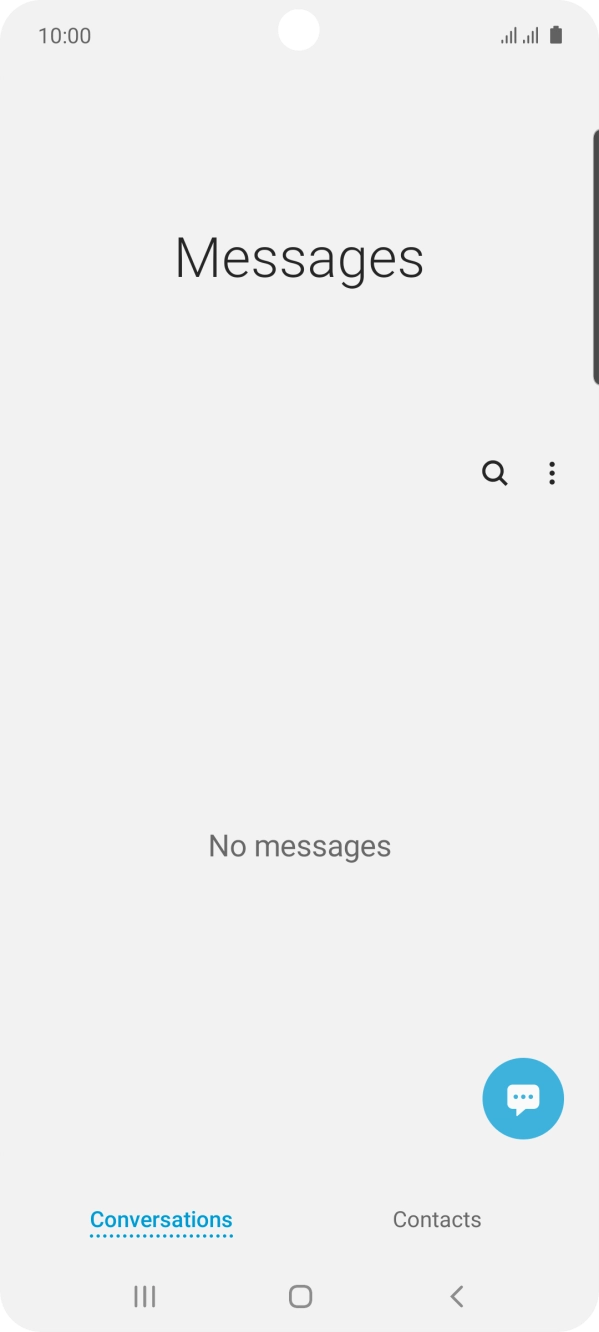 Press the new message icon. Press the new message icon.