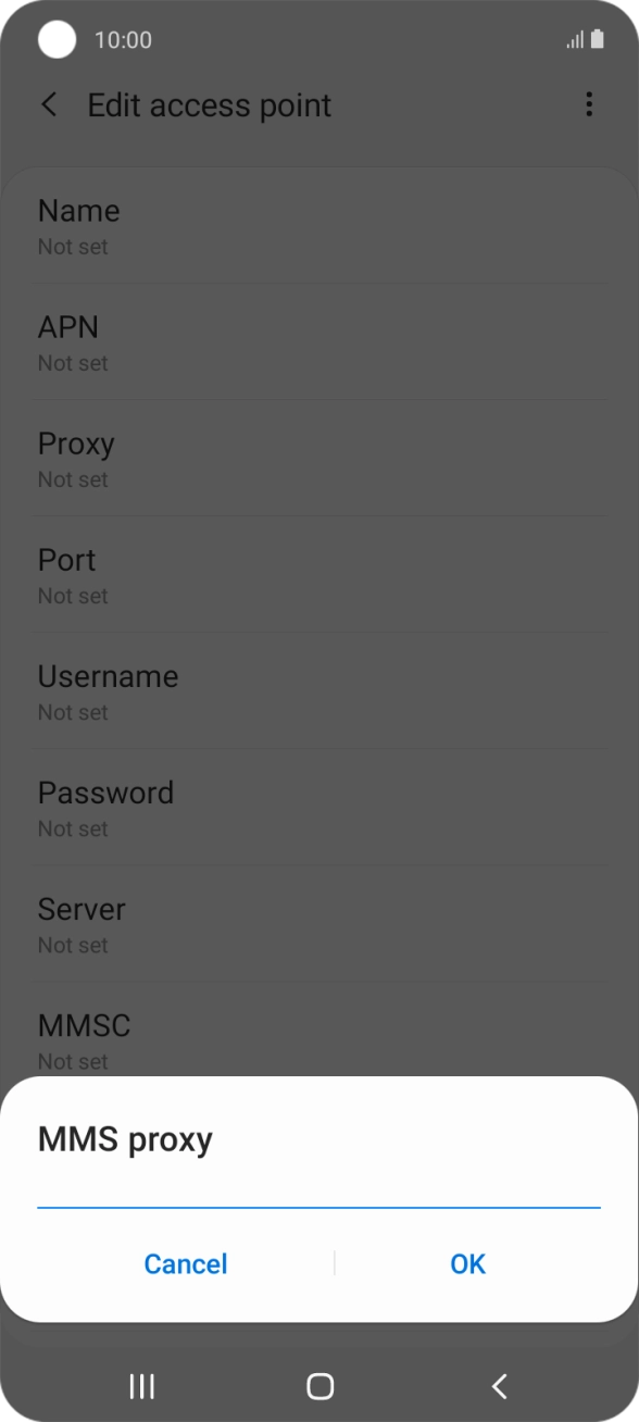 Key in 82.132.254.1 and press OK. Key in 82.132.254.1 and press OK.