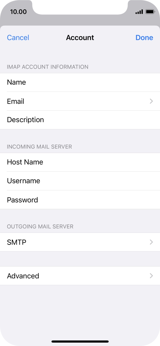 Press SMTP. Press SMTP.