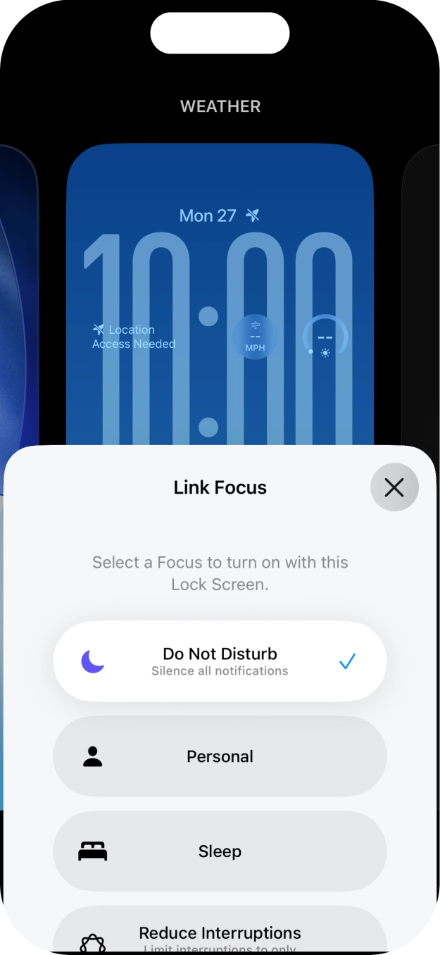Press the close icon.