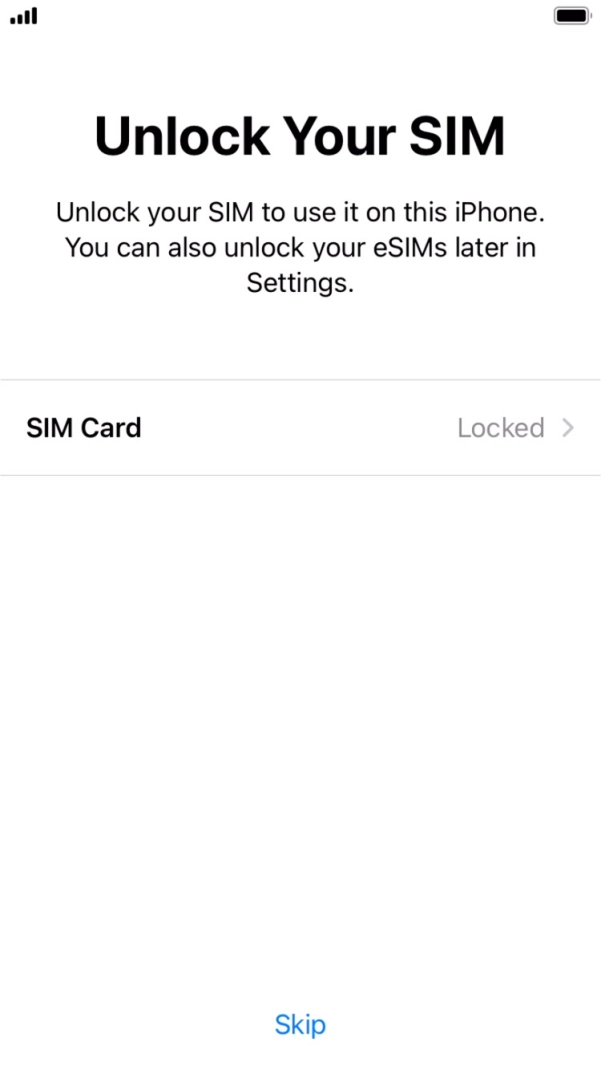 Press SIM Card. Press SIM Card.