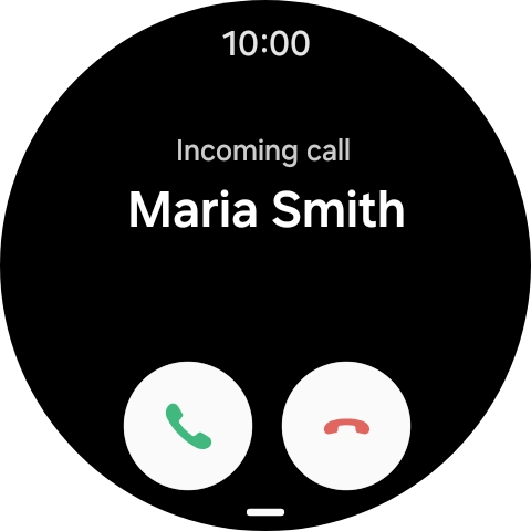 Press the accept call icon and slide your finger upwards to answer the call.