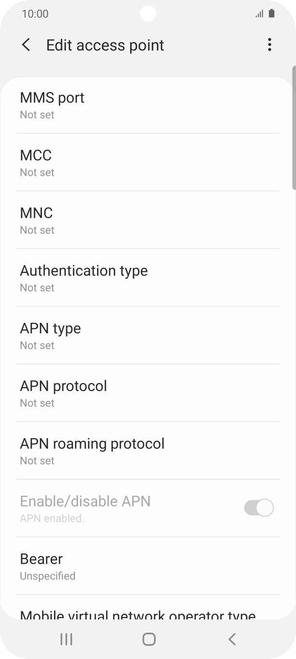 Press MMS port. Press MMS port.
