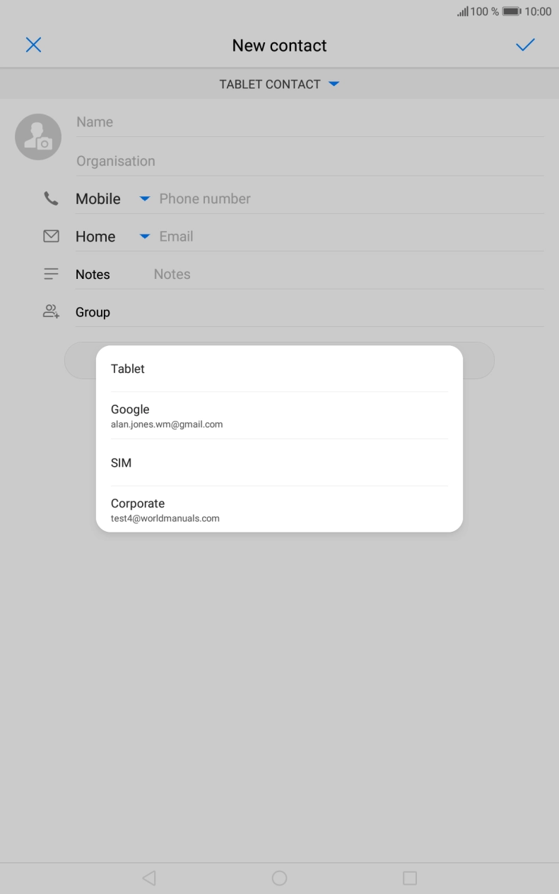 Press Tablet.