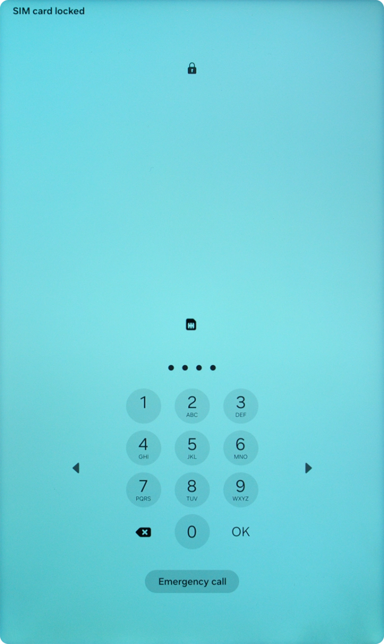 If your SIM is locked, key in your SIM PIN and press OK. The default SIM PIN is 0000.