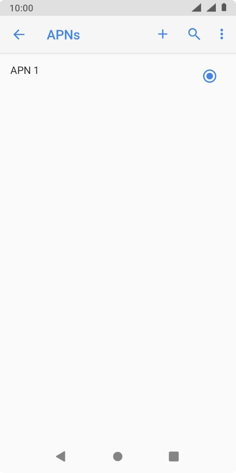 Press the new data connection icon.