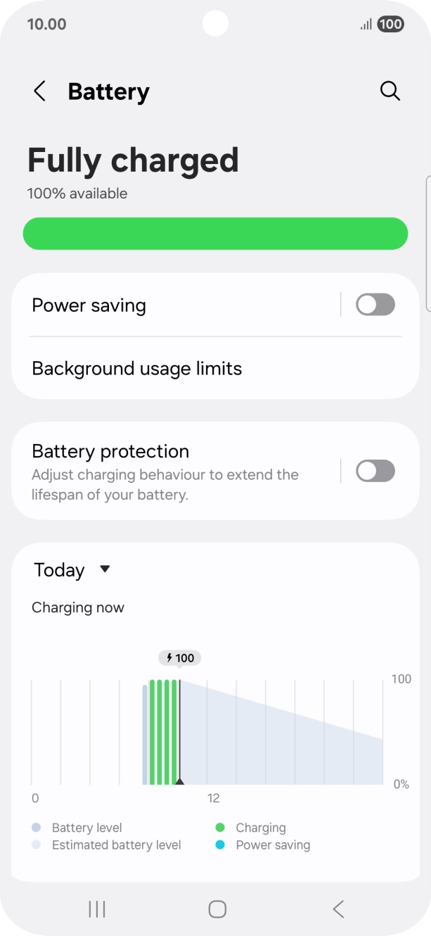 Press Power saving.