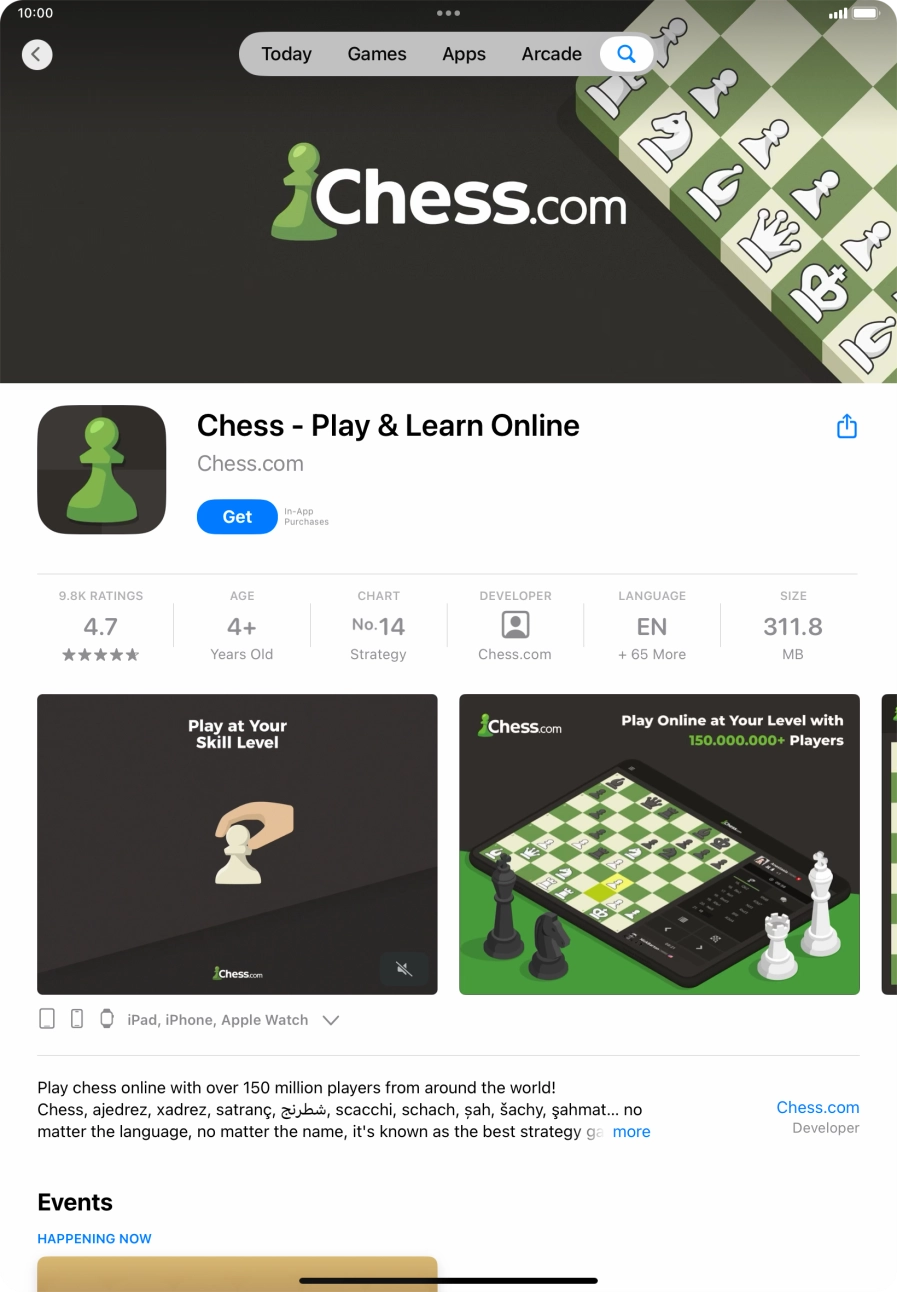 Press Get and follow the instructions on the screen to install the app.