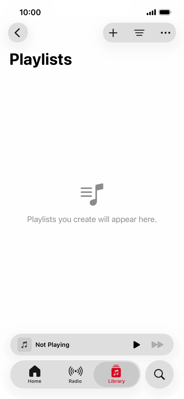 Press the new playlist icon.