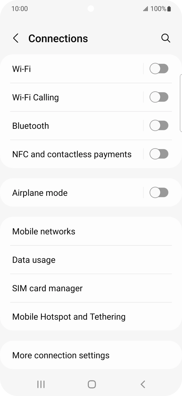 Press Data usage.