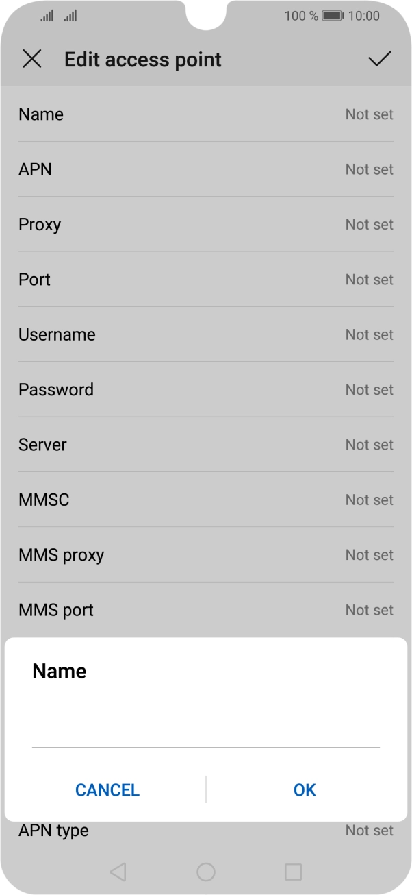 Key in O2 UK Internet and press OK.