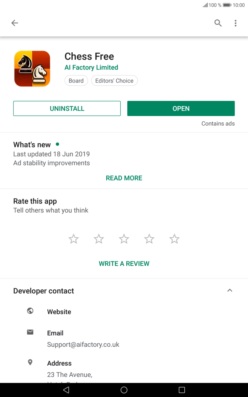 Press UNINSTALL.