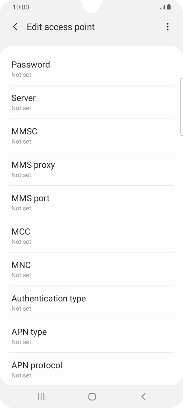 Press MMS port. Press MMS port.