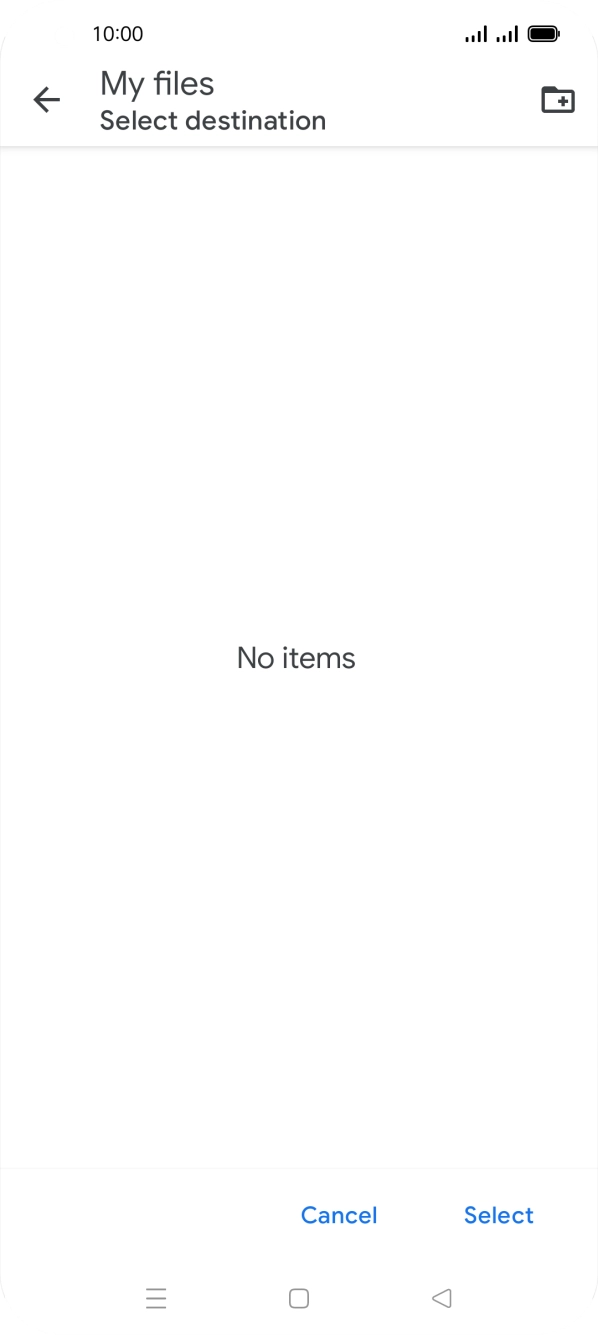 To create a new folder, press the new folder icon and follow the instructions on the screen to create a new folder. To create a new folder, press the new folder icon and follow the instructions on the screen to create a new folder.