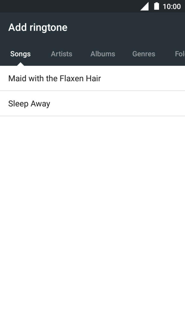 Press the required ring tones to hear them.