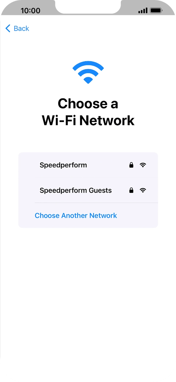 Press the required WiFi network. Press the required WiFi network.