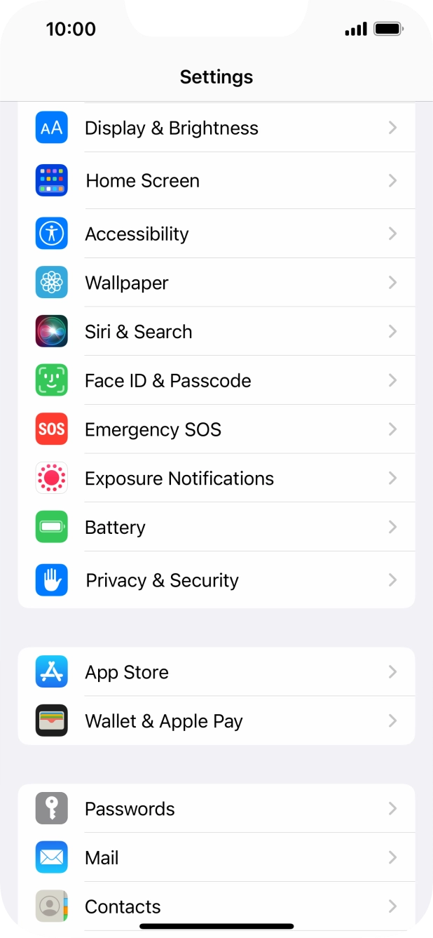 Press Privacy & Security.
