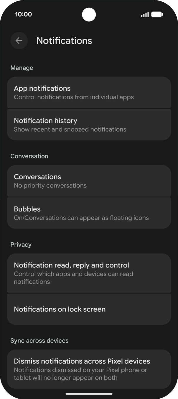Press App notifications. Press App notifications.