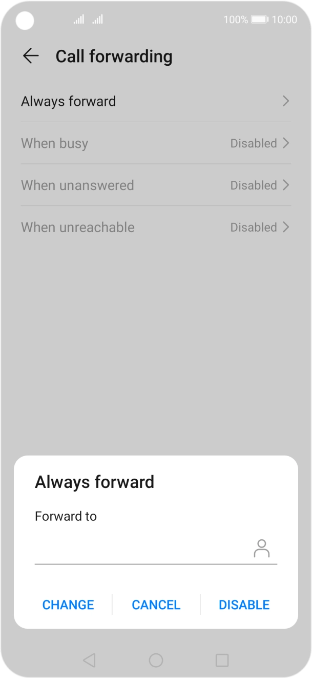 Press DISABLE.