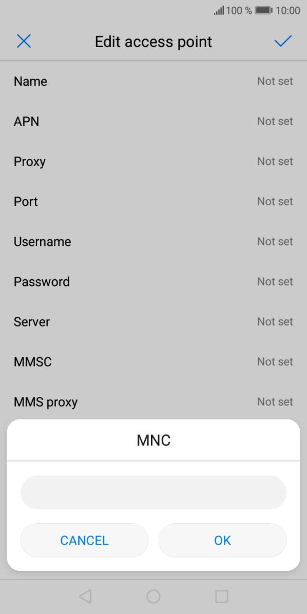 Key in 10 and press OK.
