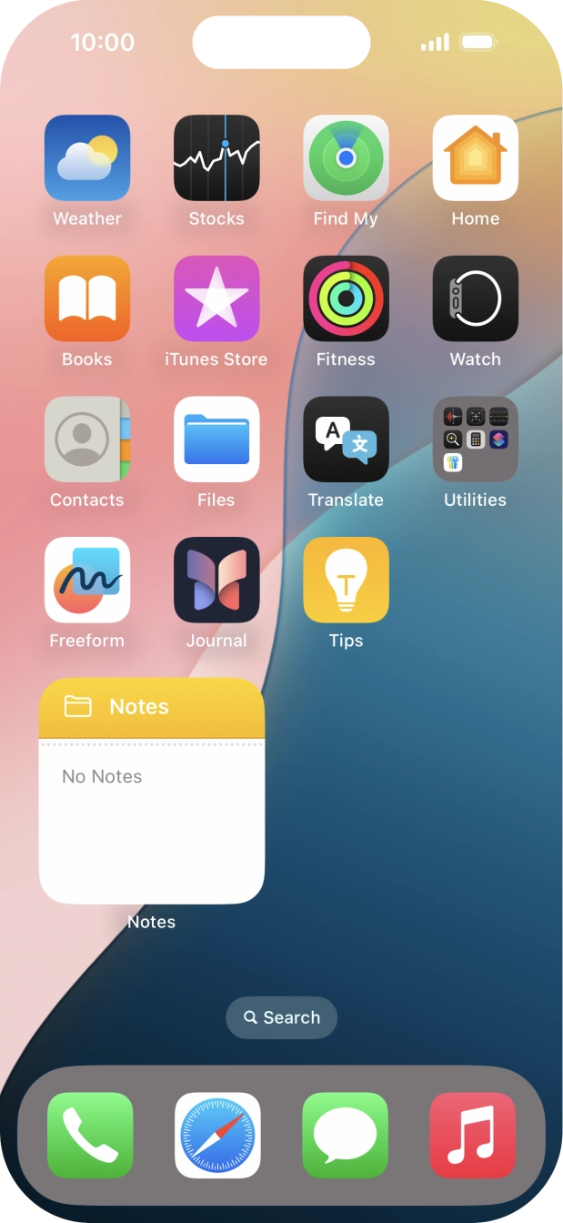 If you're using a Widget Stack: slide up or down on the stack to select the required widget. If you're using a Widget Stack: slide up or down on the stack to select the required widget.