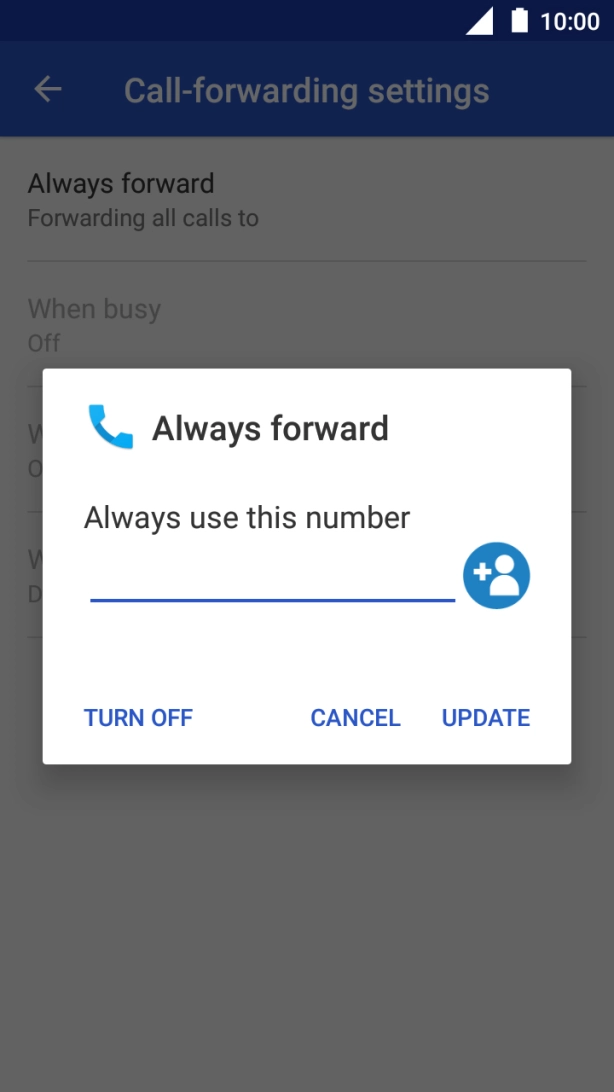Press TURN OFF.