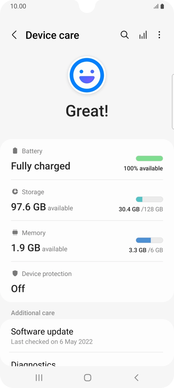 Press Battery.