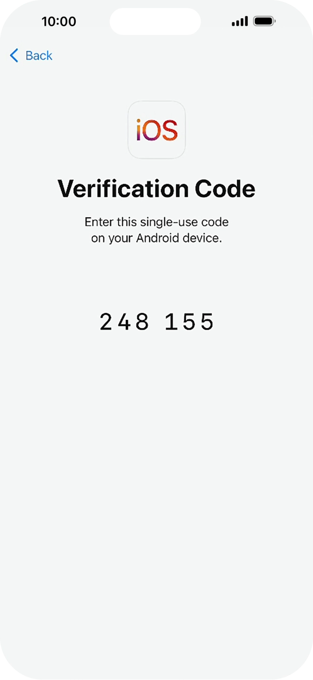 Follow the instructions on the screen and in the 'Move to iOS' app to transfer the content from the Android phone to your phone and set up your phone and prepare it for use.