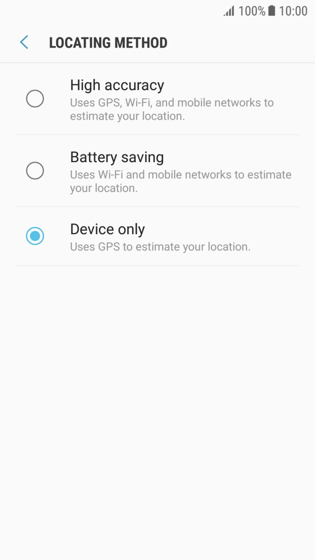 If you select High accuracy, your phone can find your exact position using the GPS satellites, the mobile network and nearby WiFi networks. Satellite-based GPS requires a clear view of the sky.