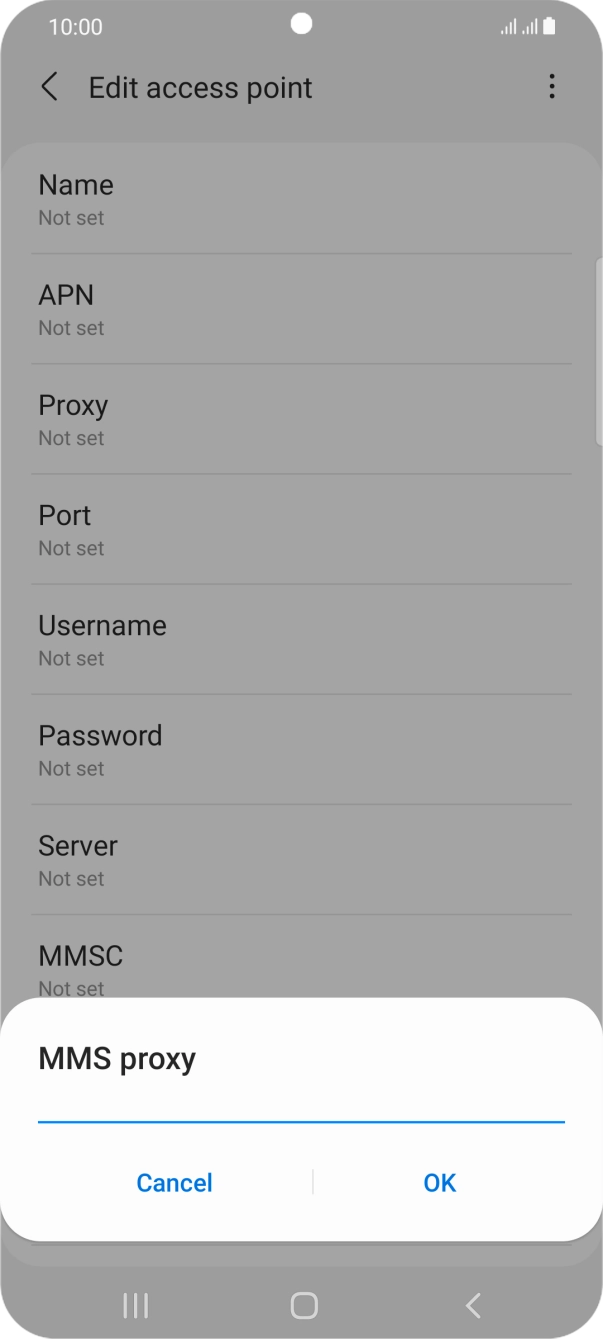 Key in 82.132.254.1 and press OK. Key in 82.132.254.1 and press OK.