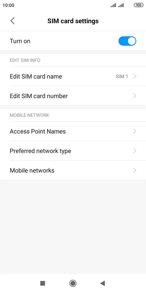 Press Preferred network type.